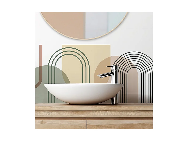 Lot de 2 bandeaux adhésifs pour salle de bain - Arche - PVC - 2x(70x30 cm)