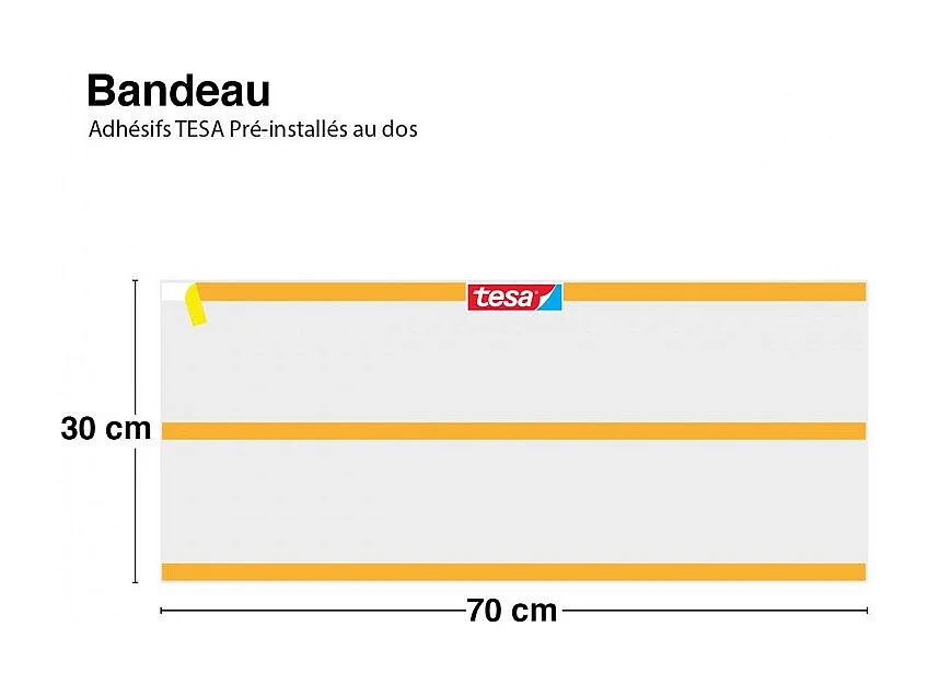 Crédence adhésive pour salle de bain en PVC design beige 140x30 cm (en 2 bandeaux)