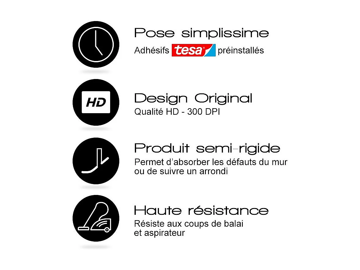 Plinthes PVC adhésives décoratives pour sol - Lot de 25 - 200x8 cm (50m) Blanc - Effet Bois Chêne Blanchi