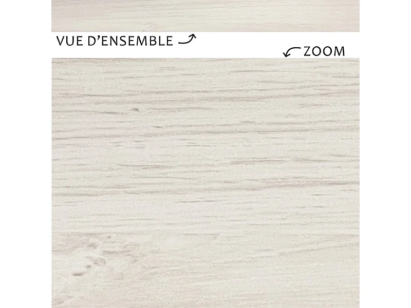 Plinthes PVC adhésives décoratives pour sol - Lot de 10 - 100x8 cm (10m) Blanc - Effet Bois Chêne Blanchi