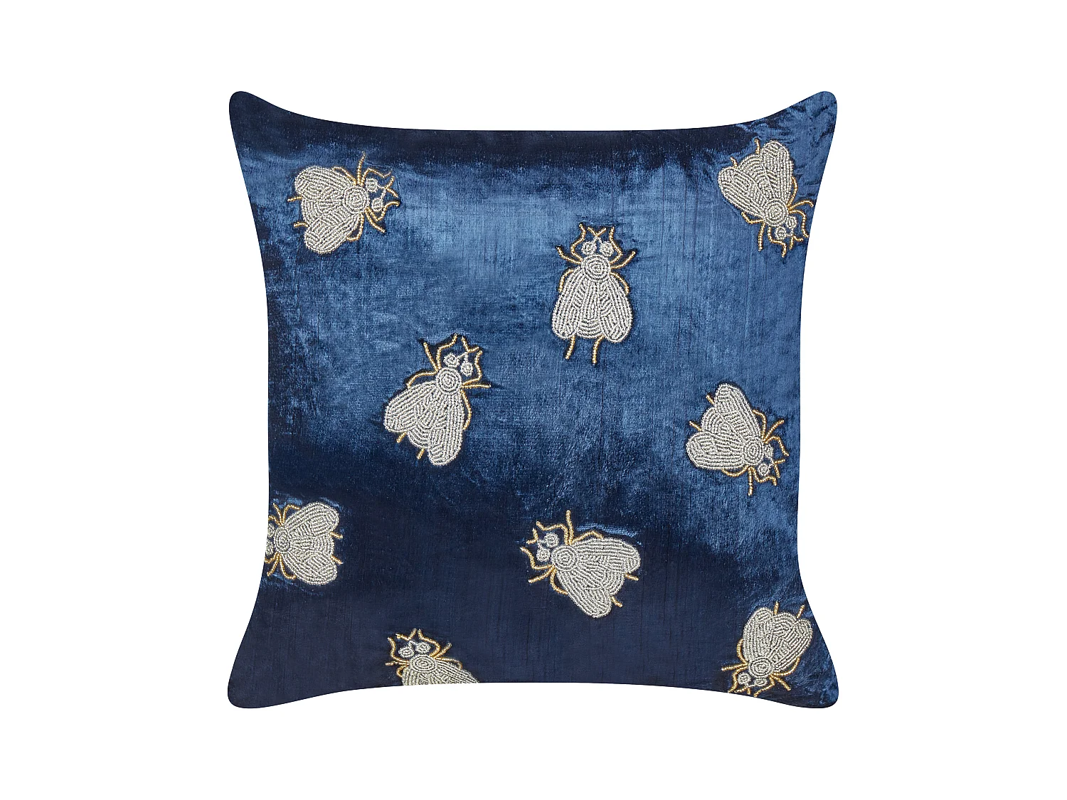 Coussin PENTAS Velours 45 x 45 cm Bleu marine Motif animal