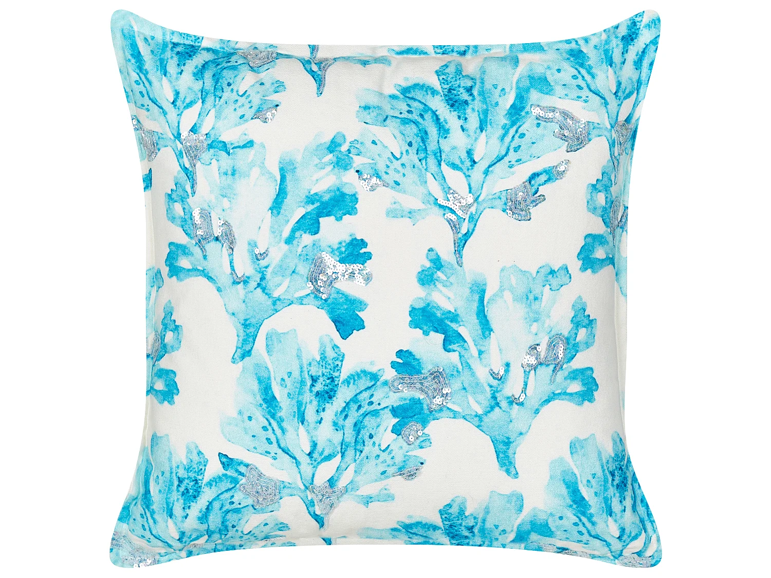 Set di 2 cuscini ROCKWEED Cotone 45 x 45 cm Blu Trama floreale