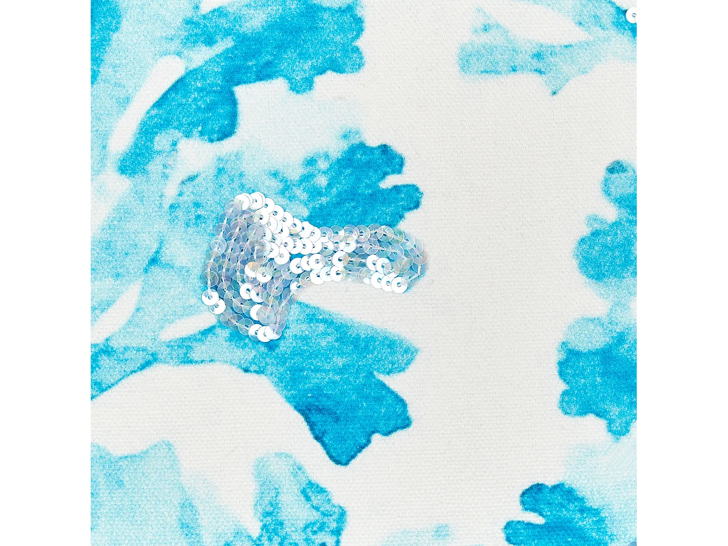 Coussin ROCKWEED Coton 45 x 45 cm Blanc Motif floral