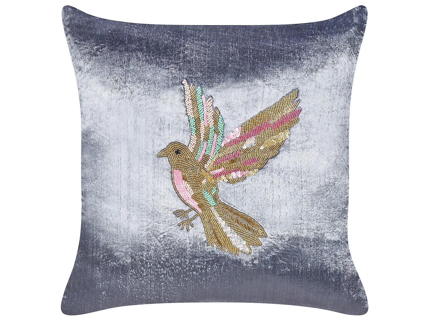 Set van 2 decoratieve kussens RUELLIA Fluweel 45 x 45 cm Grijs Dierenprint