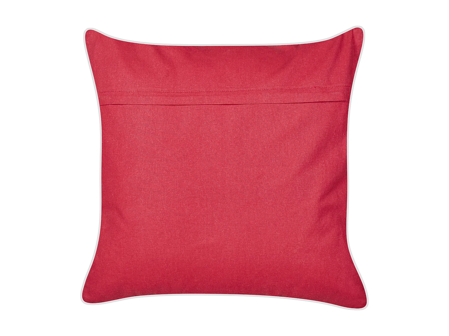 Lot de 2 coussins décoratifs SIDERASIS Velours 45 x 45 cm Rouge Texte