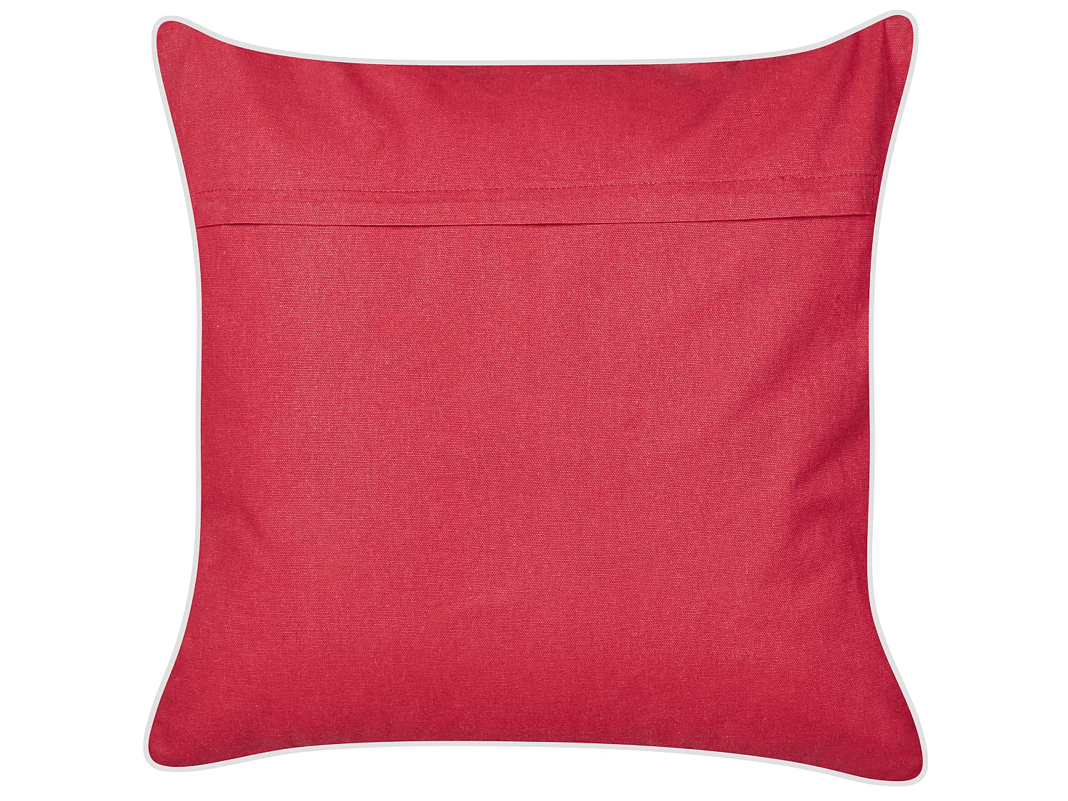 Lot de 2 coussins décoratifs SIDERASIS Velours 45 x 45 cm Rouge Texte