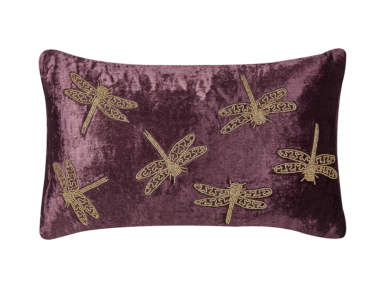 Coussin DAYLILY Velours 30 x 50 cm Violet Motif animal