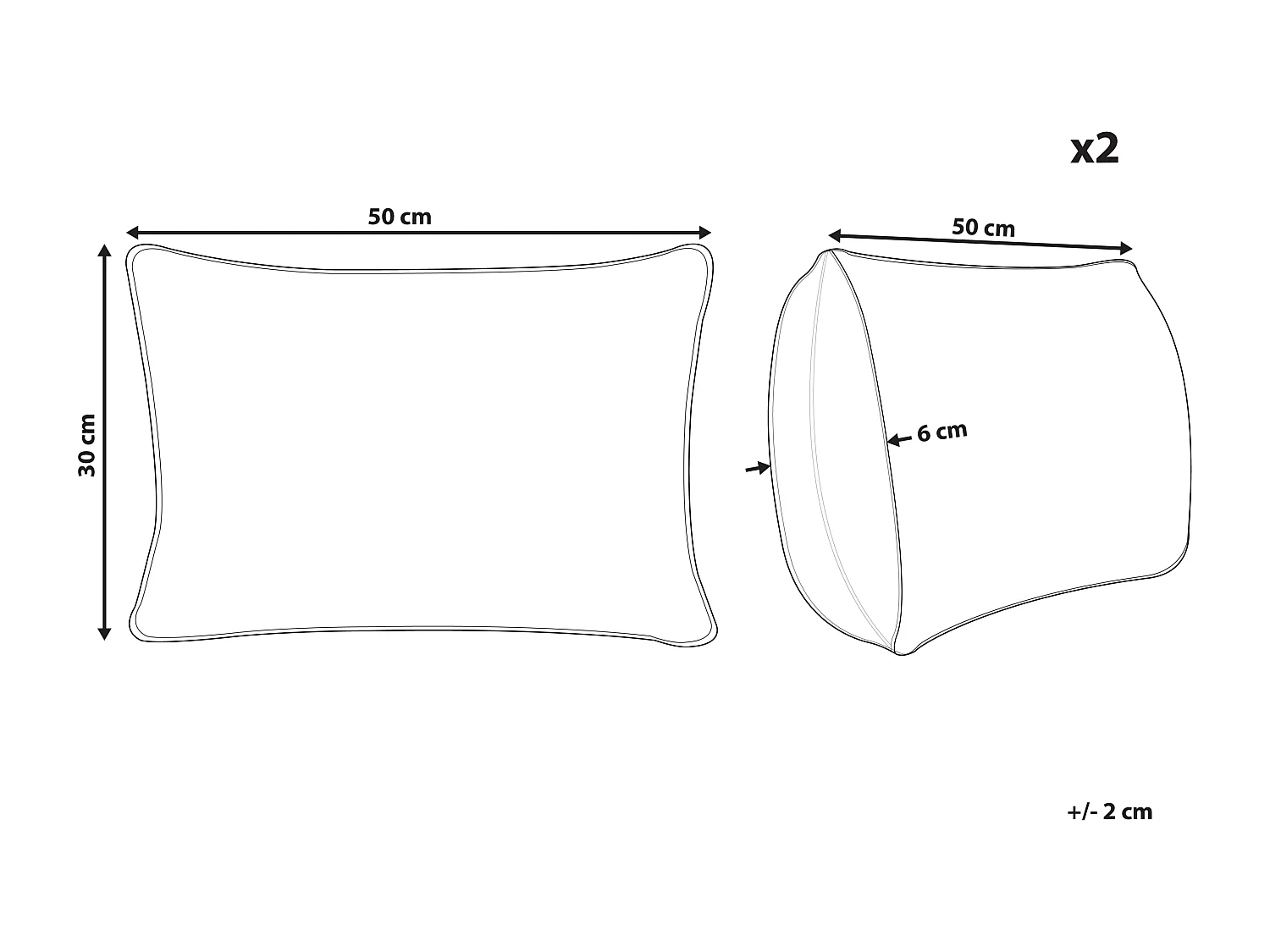 Dekokissen 2er Set EELGRASS Baumwolle 30 x 50 cm Bunt Tiermuster