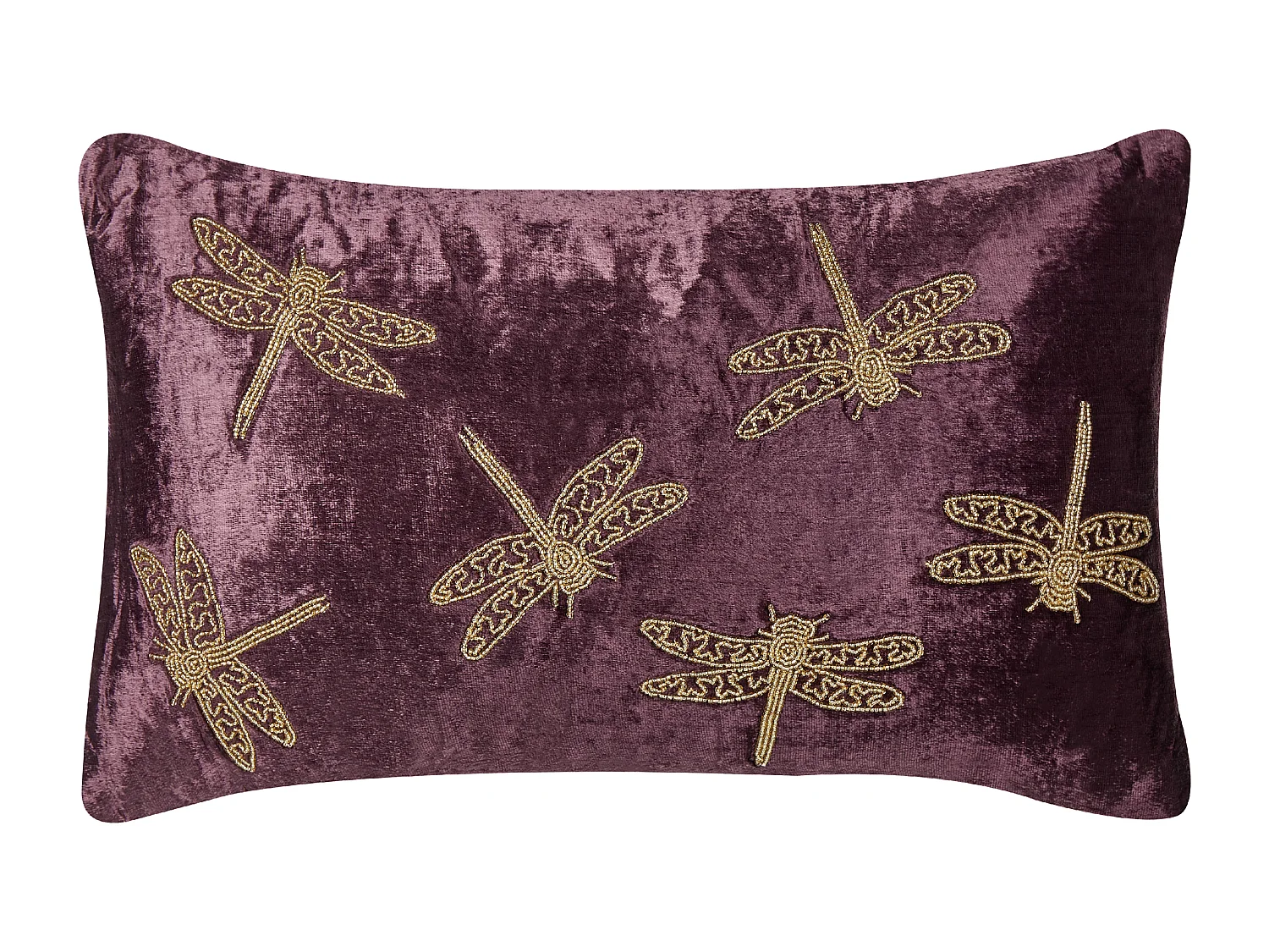 Set van 2 decoratieve kussens DAYLILY Fluweel 30 x 50 cm Paars Dierenprint