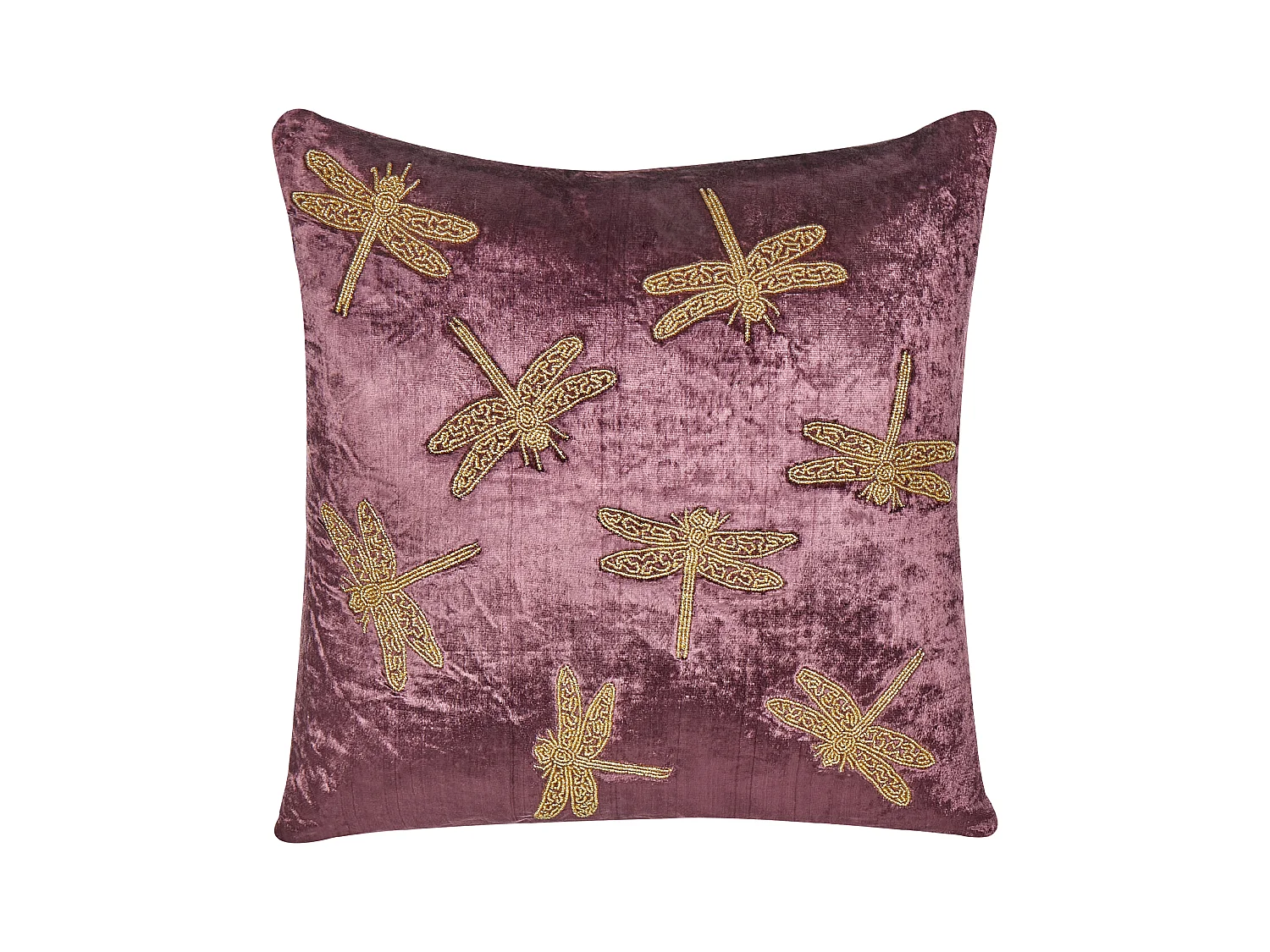 Sierkussen DAYLILY Fluweel 45 x 45 cm Paars Dierenprint