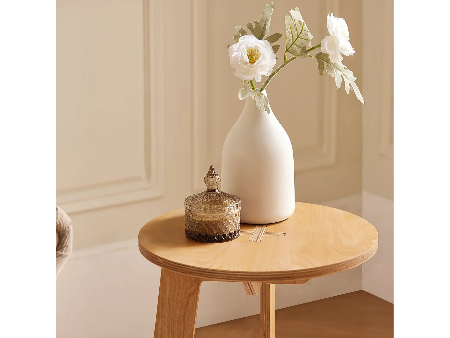 Mesa Auxiliar con Juntas de Espiga Mesita de Noche Mesa de Centro para Salón y Dormitorio 40 x 40 x 51 cm Marrón SoBuy HFBT02-N ES