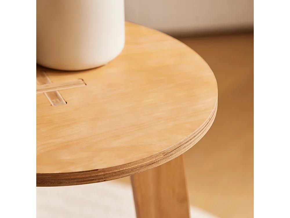 Mesa Auxiliar con Juntas de Espiga Mesita de Noche Mesa de Centro para Salón y Dormitorio 40 x 40 x 51 cm Marrón SoBuy HFBT02-N ES