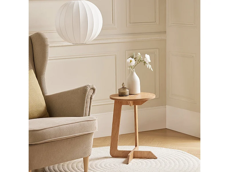 Mesa Auxiliar con Juntas de Espiga Mesita de Noche Mesa de Centro para Salón y Dormitorio 40 x 40 x 51 cm Marrón SoBuy HFBT02-N ES