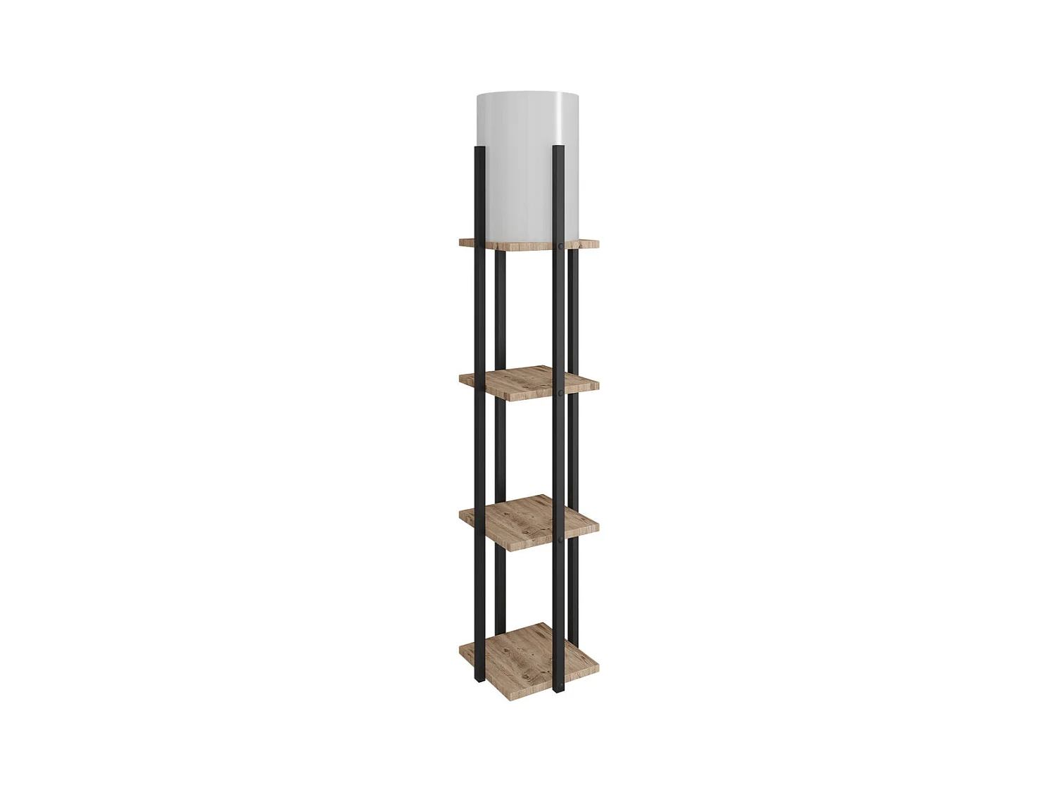 Lampe avec 3 étagères carrées H135 cm - NORA