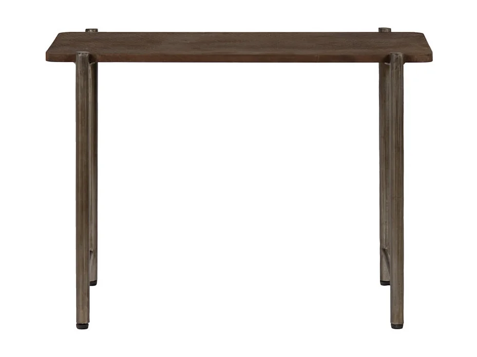 Table basse L. 72 cm plateau effet martelé et pieds en métal - BUTCH