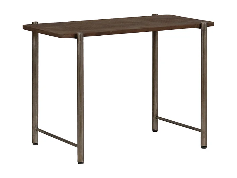 Table basse L. 72 cm plateau effet martelé et pieds en métal - BUTCH