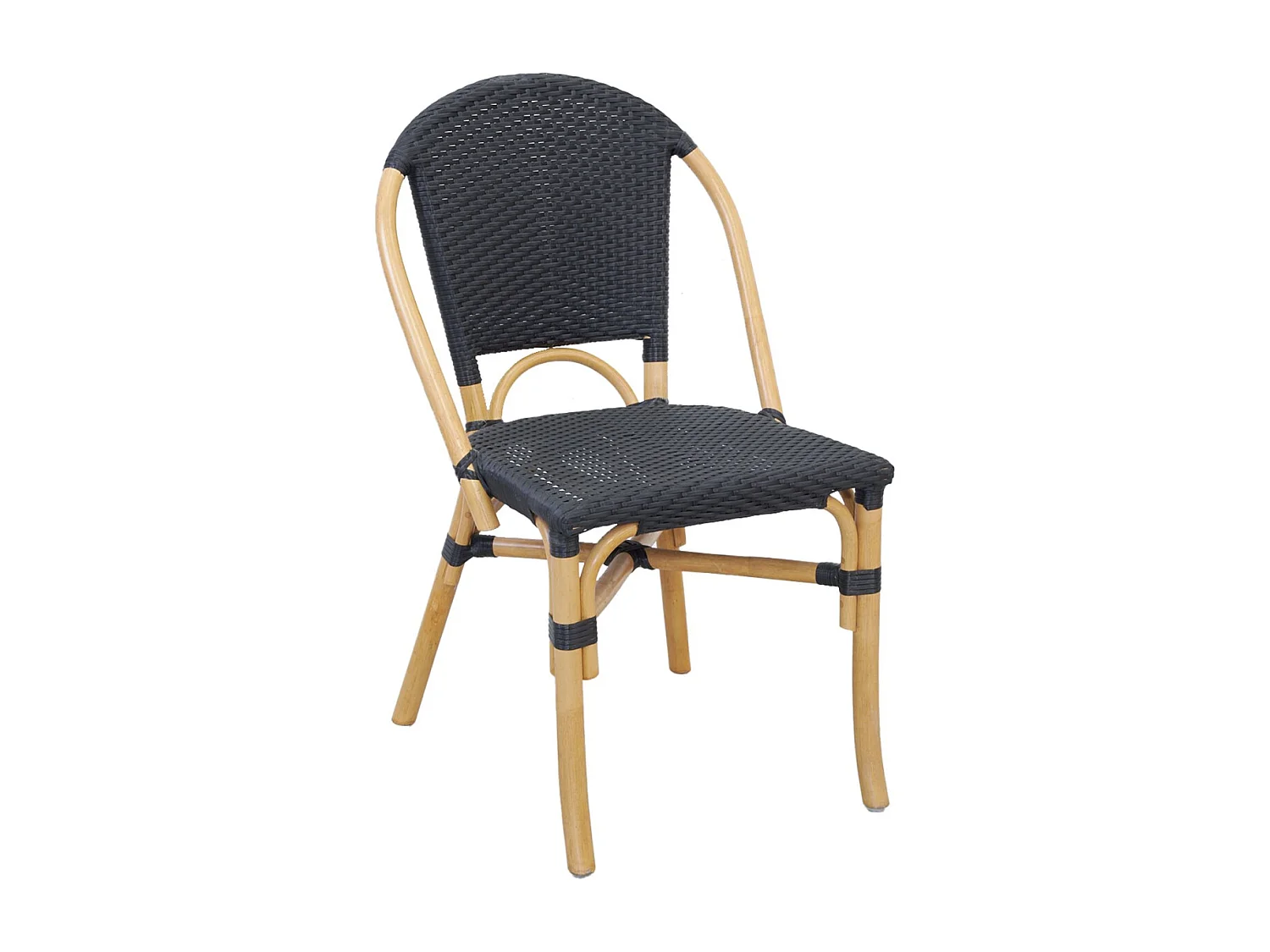 Chaise d'extérieur en rotin et résine