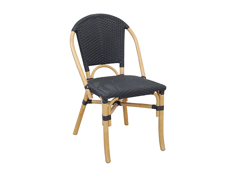 Chaise d'extérieur en rotin et résine
