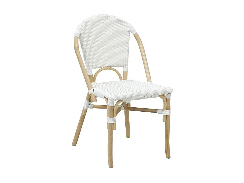 Chaise d'extérieur en rotin et résine