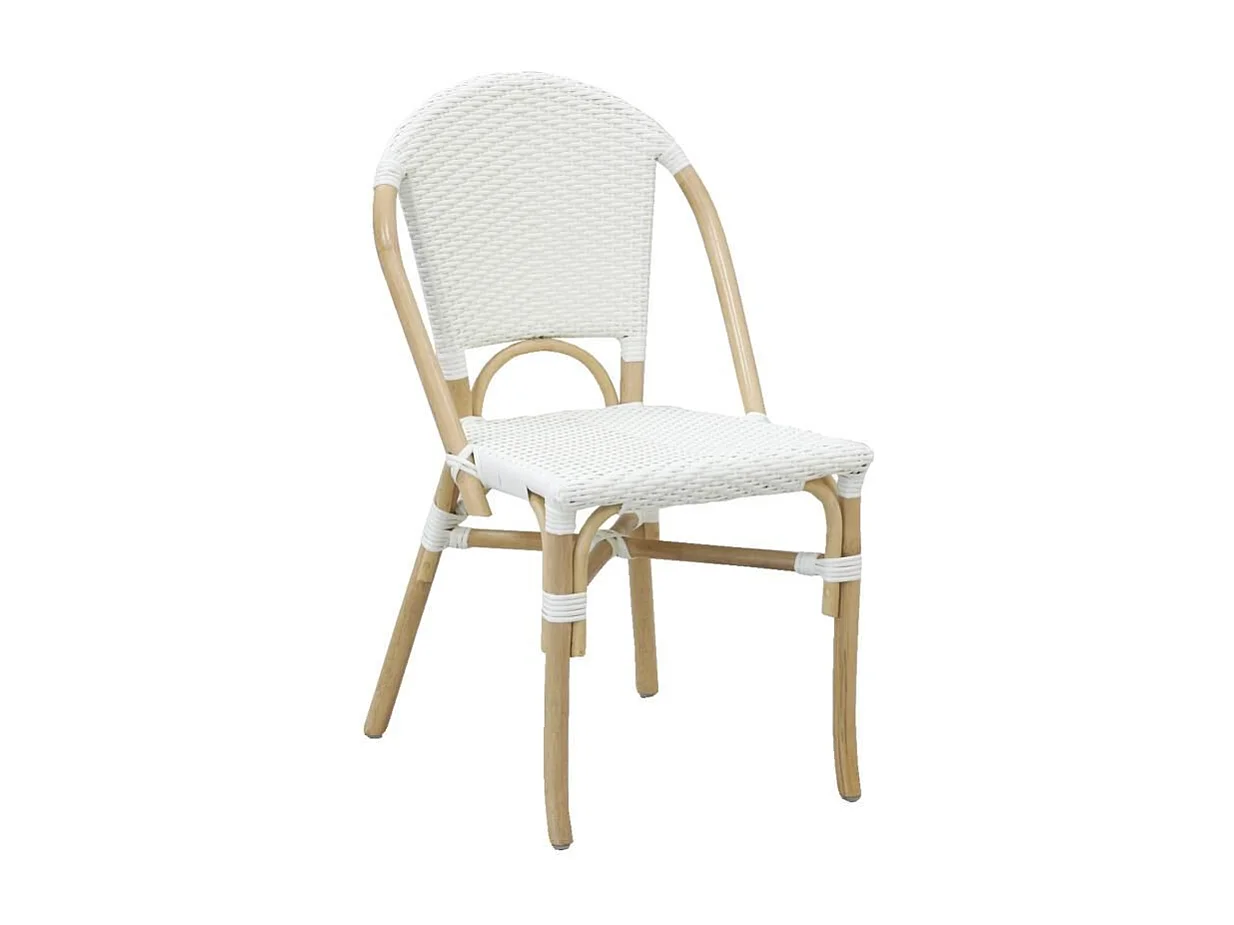 Chaise d'extérieur en rotin et résine