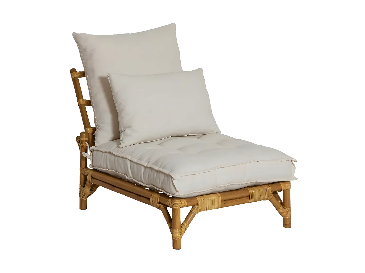 Fauteuil futon en rotin 1 place Elisa