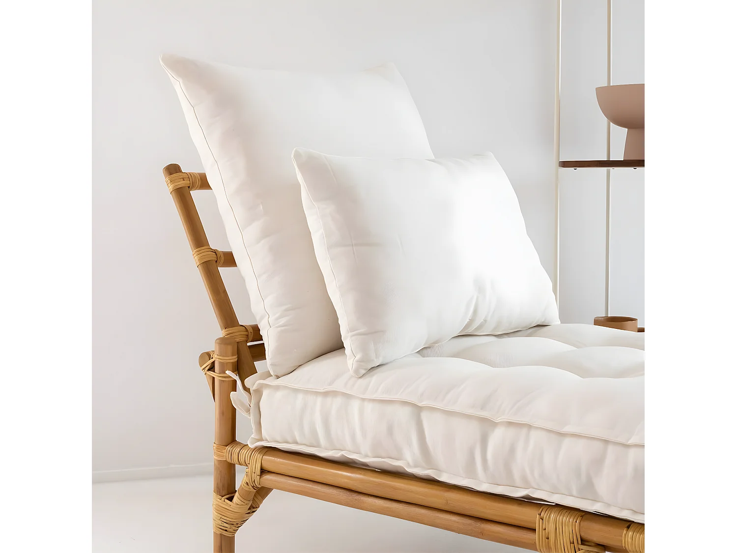 Fauteuil futon en rotin 1 place Elisa