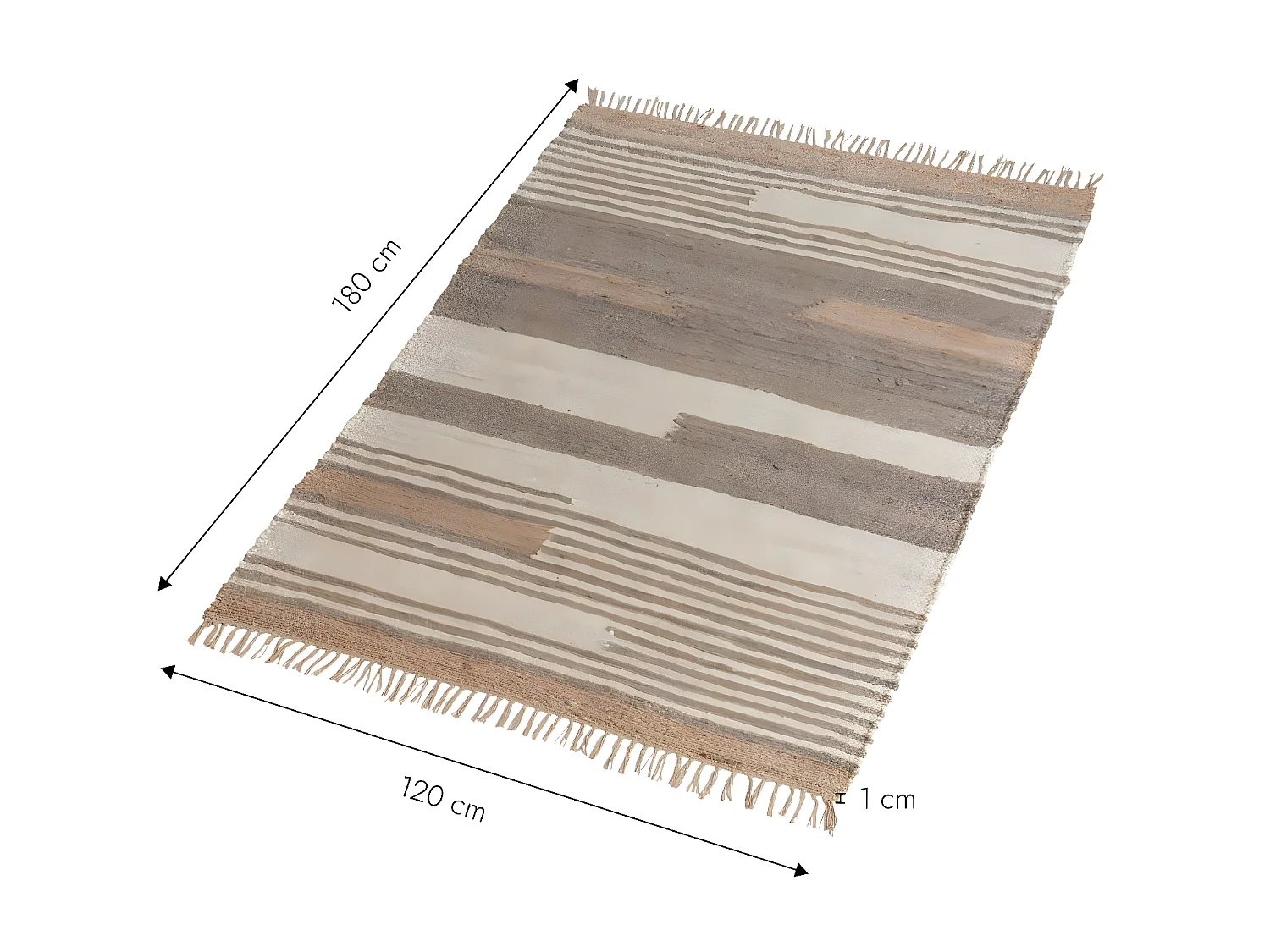 Tapis en jute et coton Robin