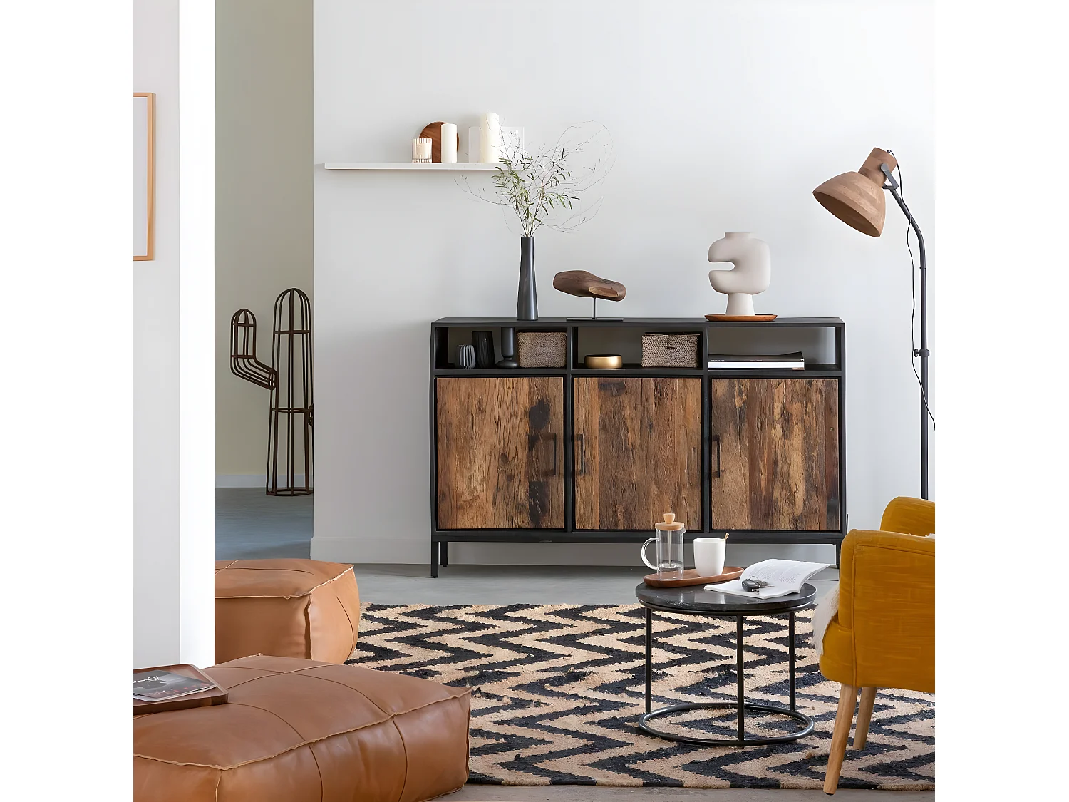 Alfombra de yute y algodón Mathilde, diseño natural para un ambiente acogedor