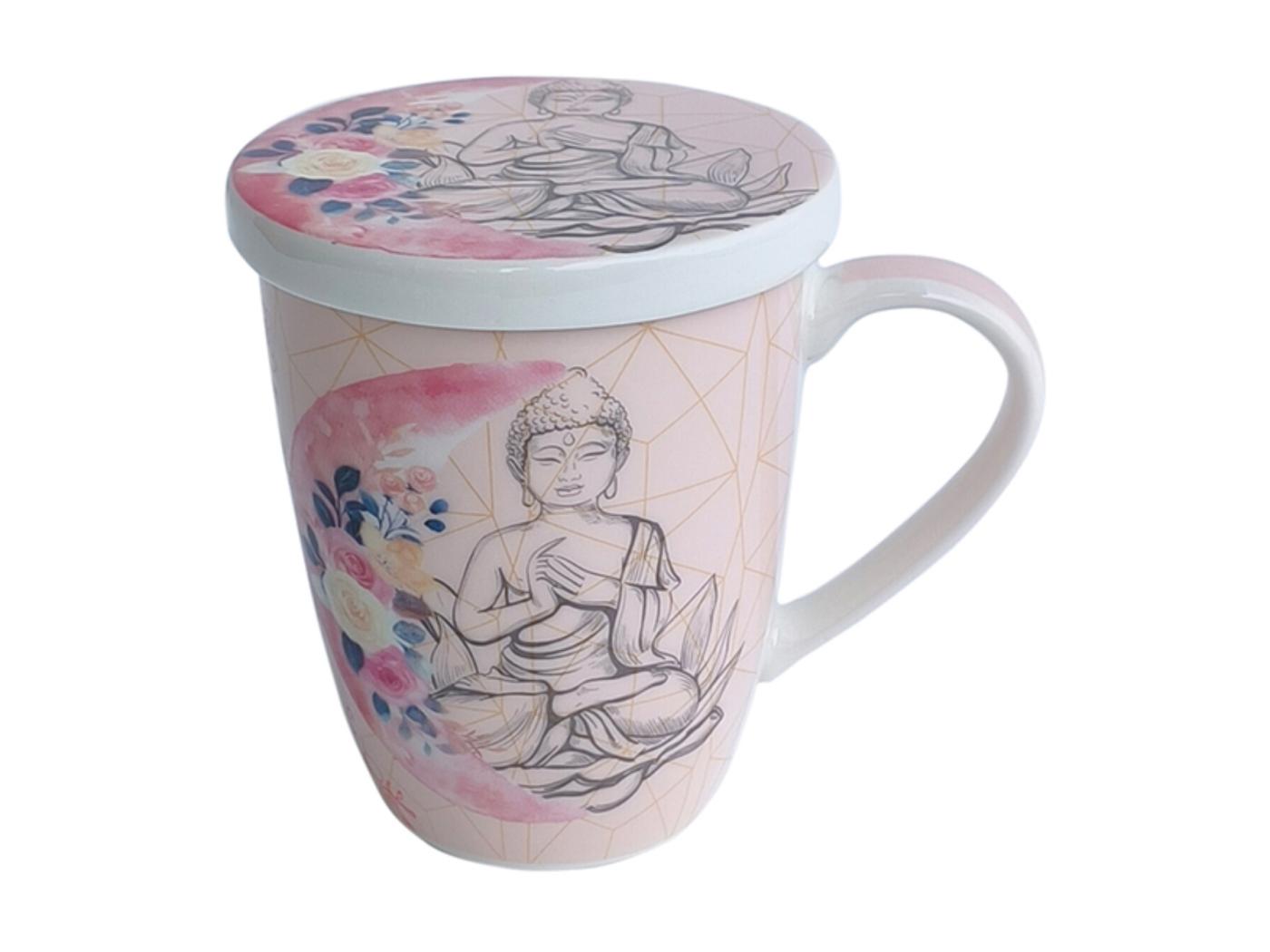 Tisani Re En Porcelaine Rose Avec Infuseur Bouddha