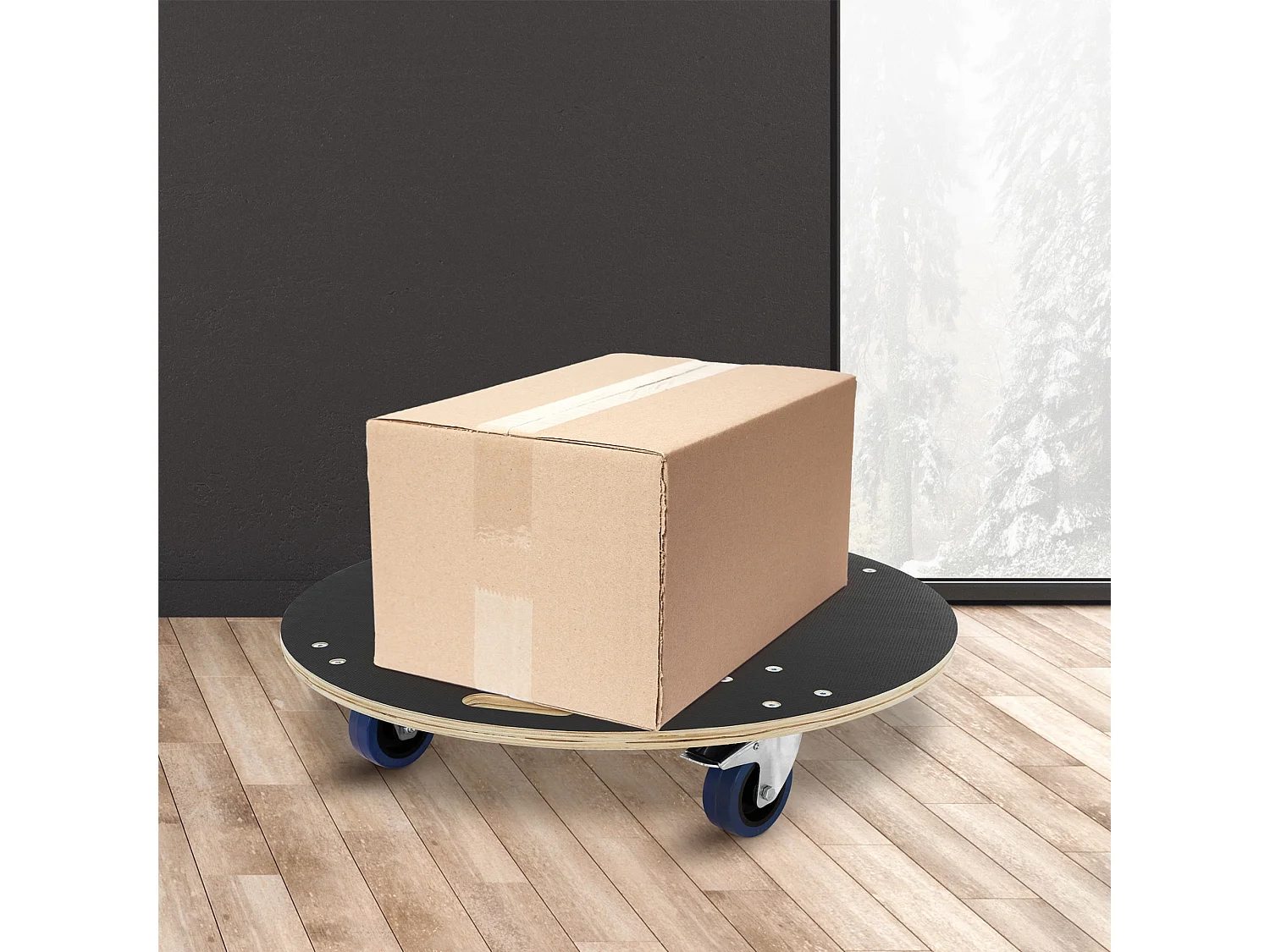 Carrello per mobili Carrello da trasporto rotondo con 2 freni Ø 77 cm fino a 800