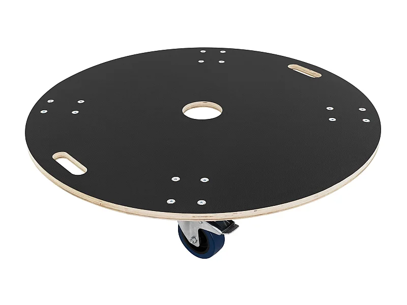 Chariot de transport à roulettes pivotantes 2 freins 800kg de charge rond Ø 87cm