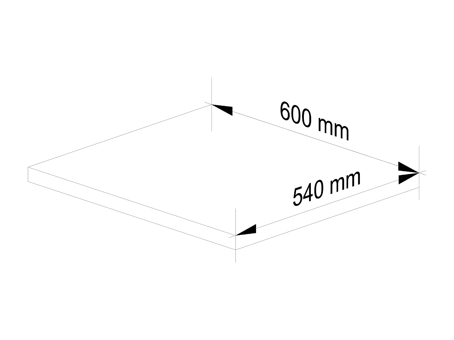 Küchenarbeitsplatte AKORD S60 Lima Unterschränke Weiß 60 cm B60 x H3,2 x T54 cm