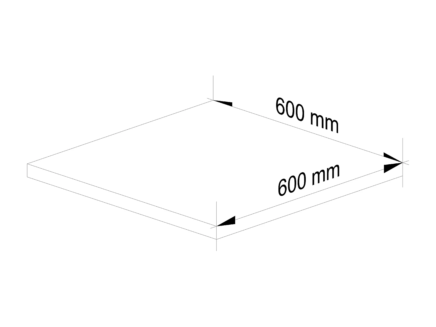 Keukenwerkblad OLIWIA S60 / Sonoma Eik / 60 x 3,2 x 60 cm