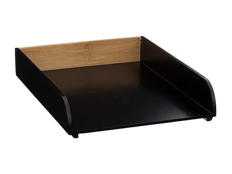 Range-Documents Bambou "Bava" 31cm Noir