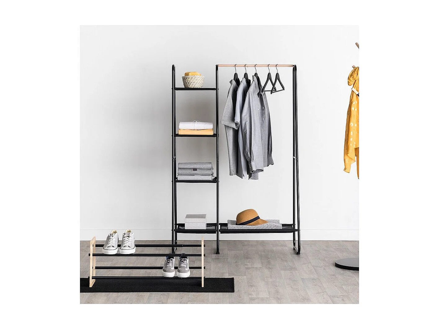 Portant à Vêtements & Étagères "Artemis" 150cm Noir