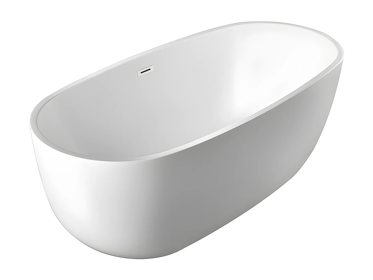 Ensemble baignoire îlot blanche NICA + robinet mitigeur sur pied HARU
