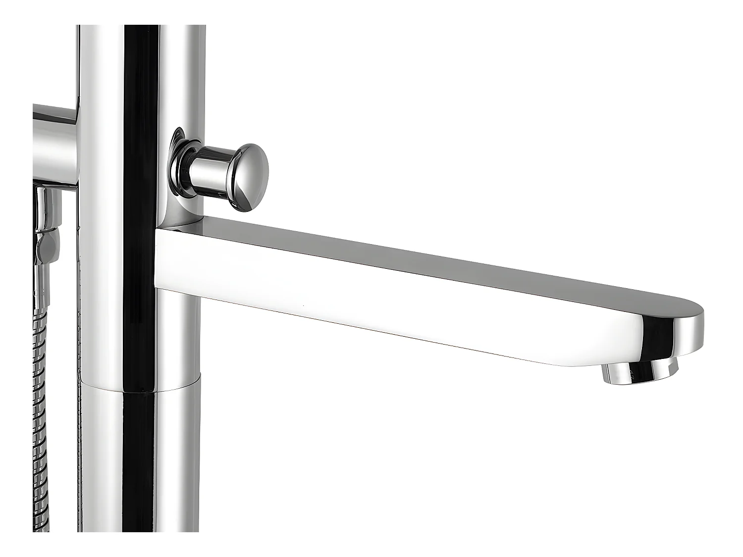 Ensemble baignoire îlot blanche NICA + robinet mitigeur sur pied HARU