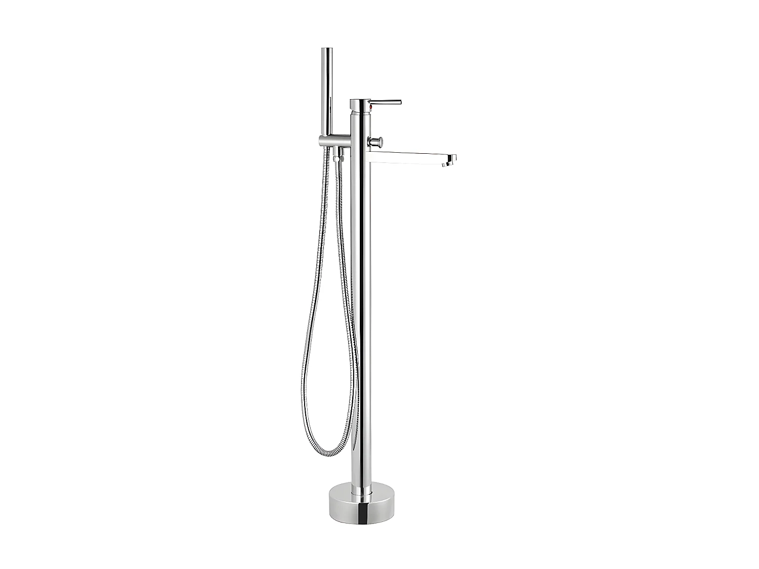 Ensemble baignoire semi îlot blanche 245L + robinet mitigeur sur pied DIVINA