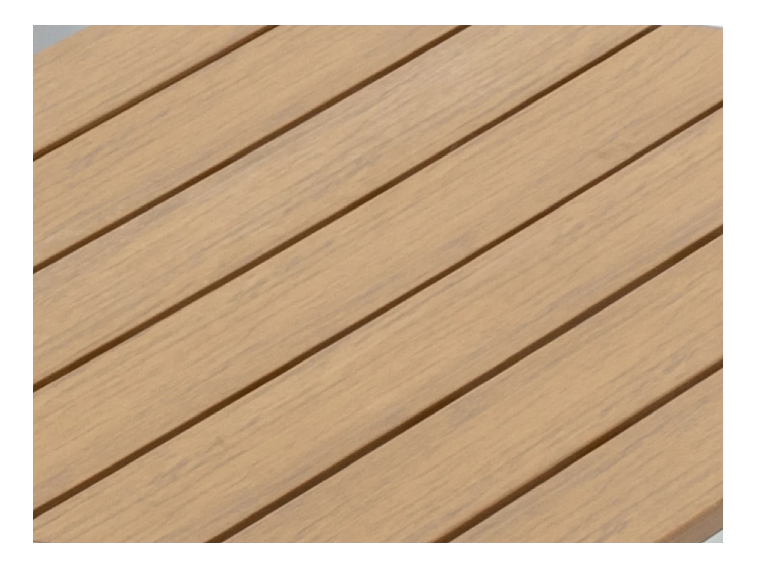 Salle à manger de jardin en aluminium et polywood : une table extensible L.170/230 cm et 6 fauteuils empilables - Naturel clair et gris - MACILA de MYLIA