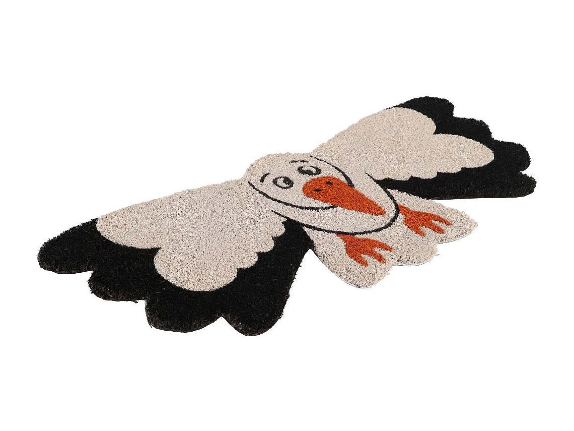 Paillasson animal en fibres de coco intérieur extérieur Cigogne