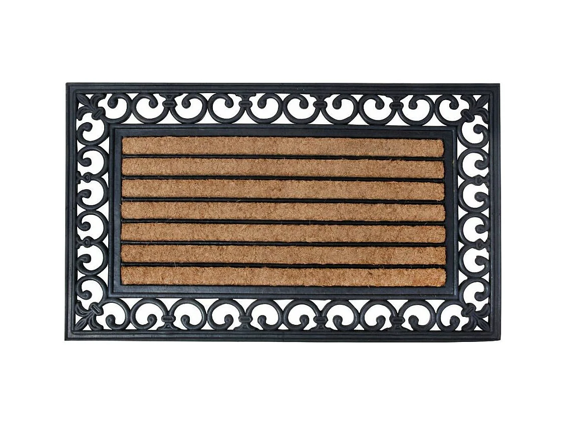 Paillasson en caoutchouc et coco 75,5 x 45,5 cm