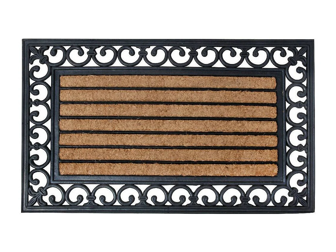 Paillasson en caoutchouc et coco 75,5 x 45,5 cm