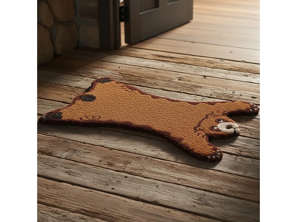 Paillasson animal en fibres de coco intérieur extérieur Ours