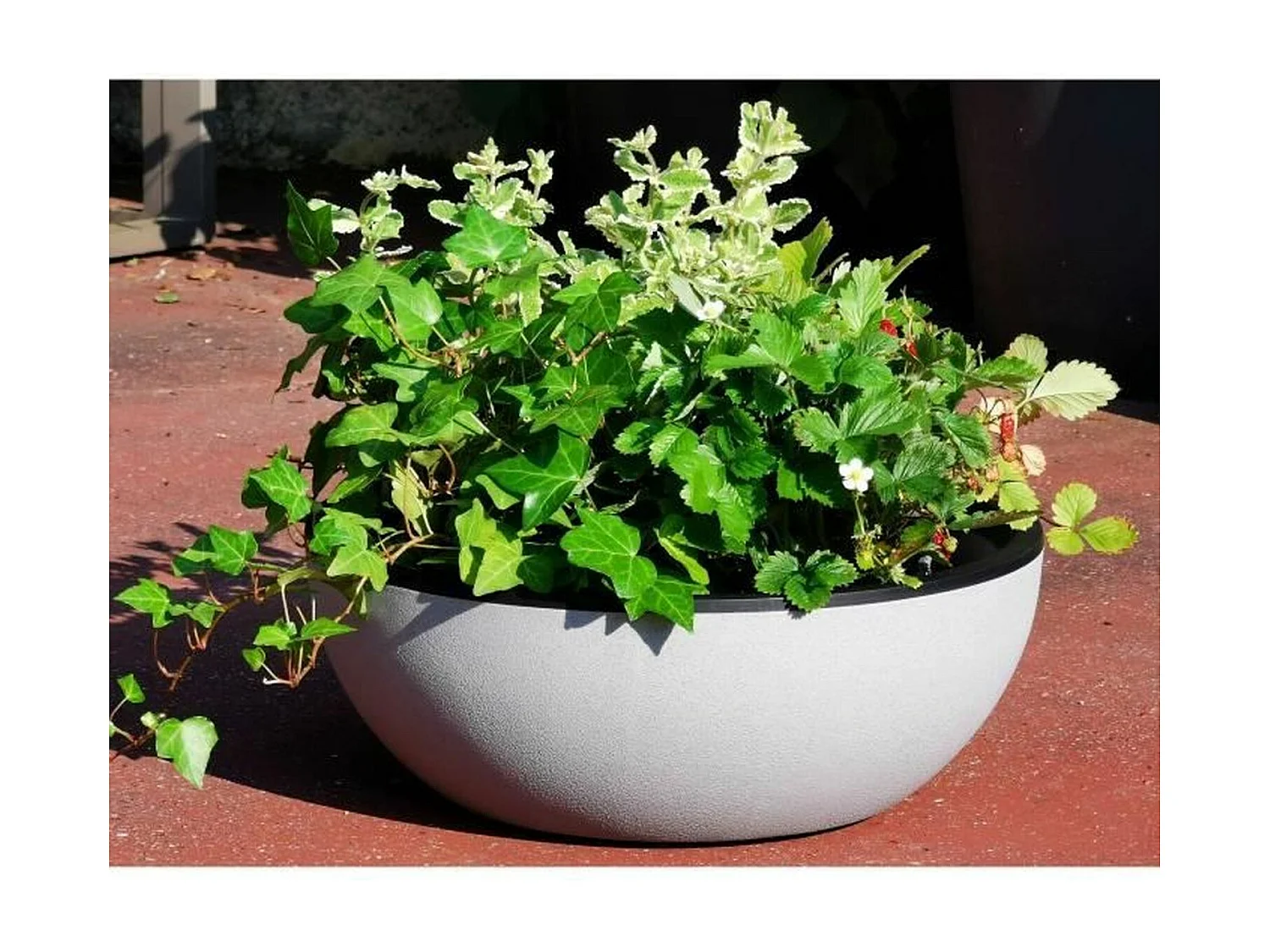 Ronde Bloempot met Graniet Effect 40 cm