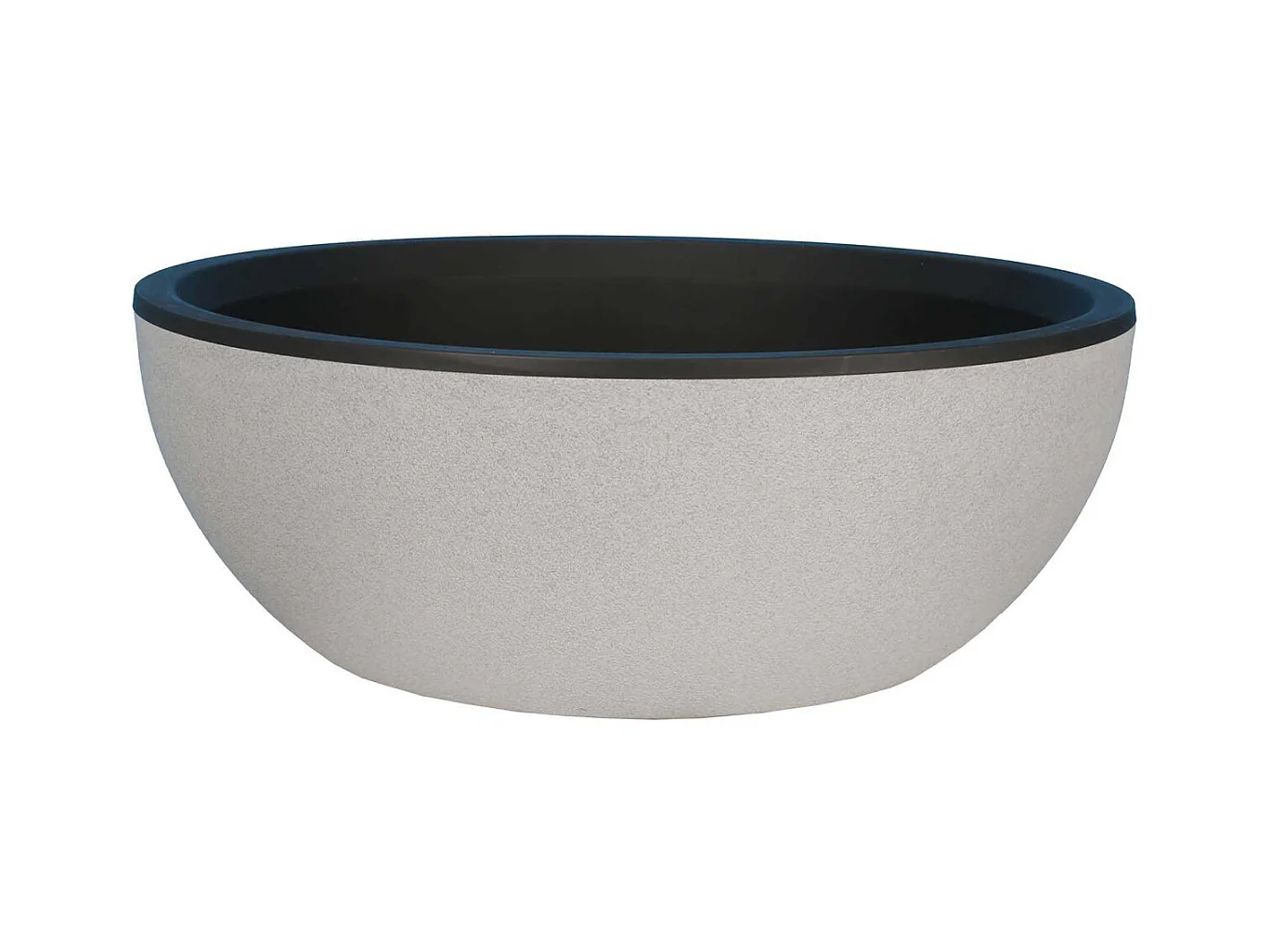 Pot en plastique rond effet granit 40 cm