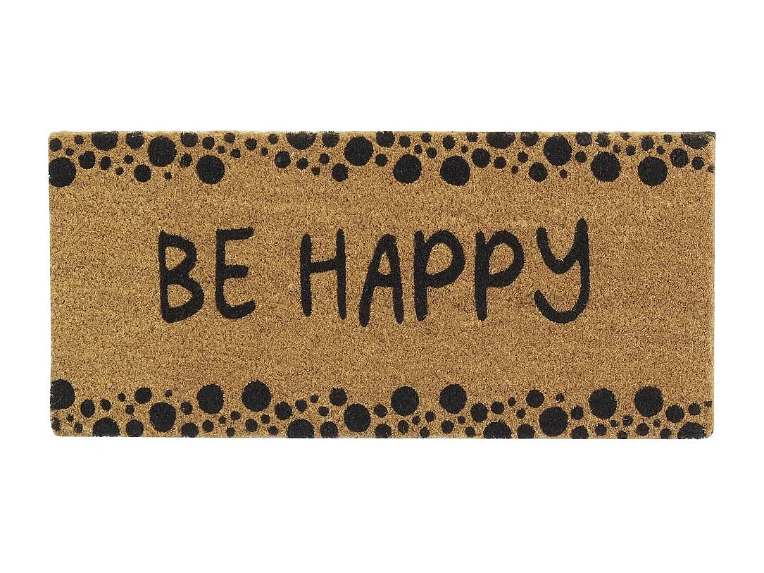 Petit paillasson Be Happy en coco Be happy