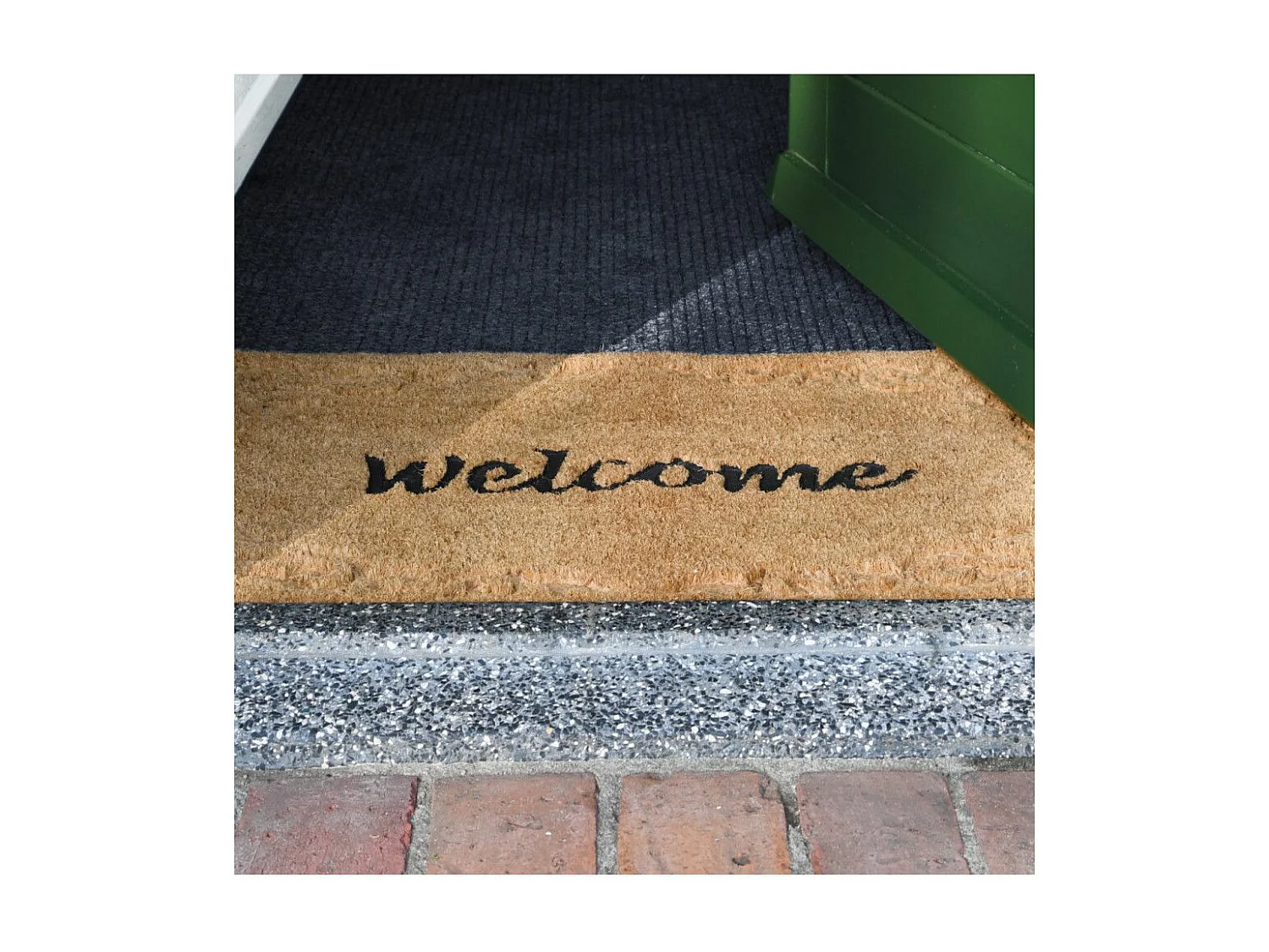 Fußmatte aus Kokosfasern mit Relief "Welcome"