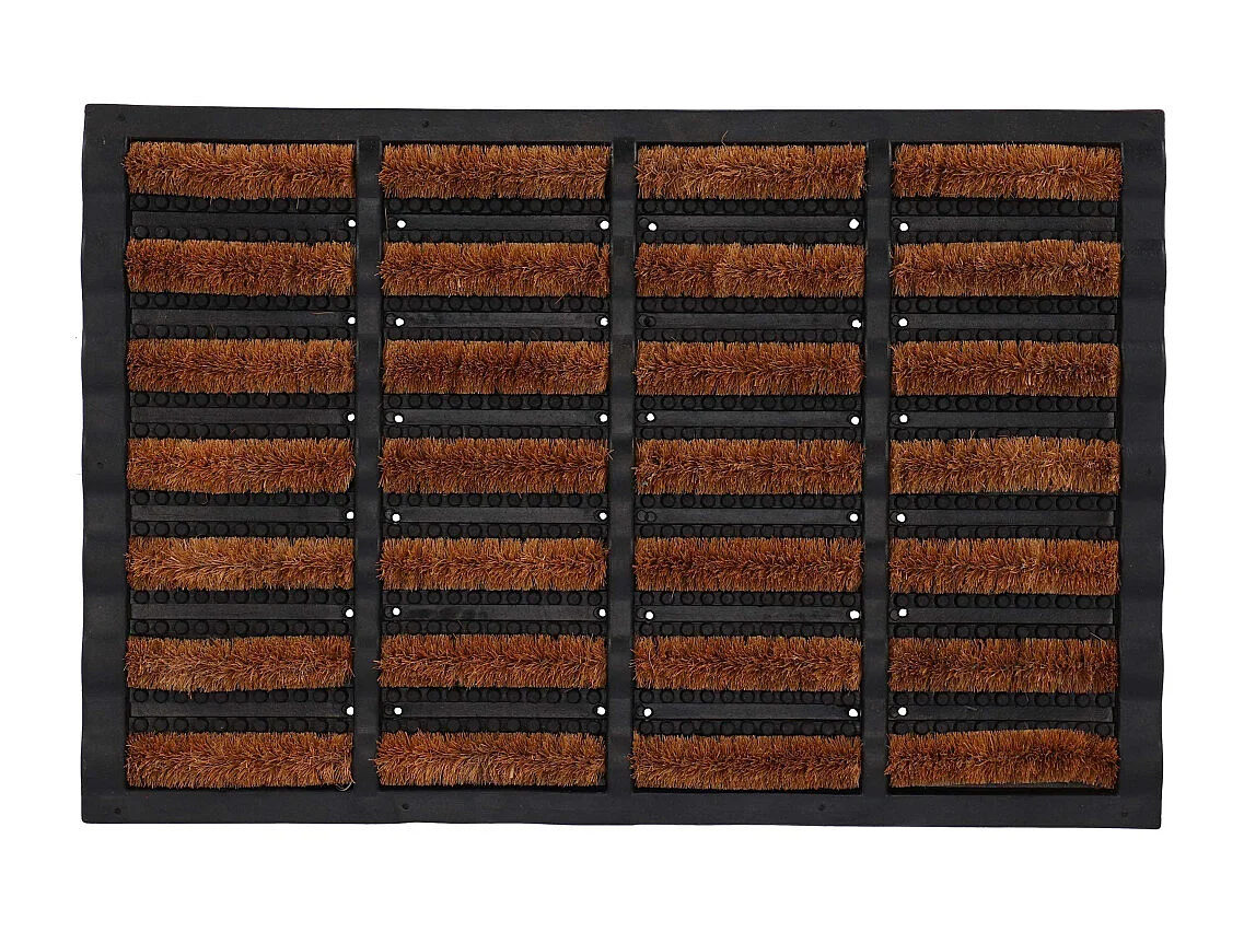 Paillasson caoutchouc et brosses dures en fibres de coco