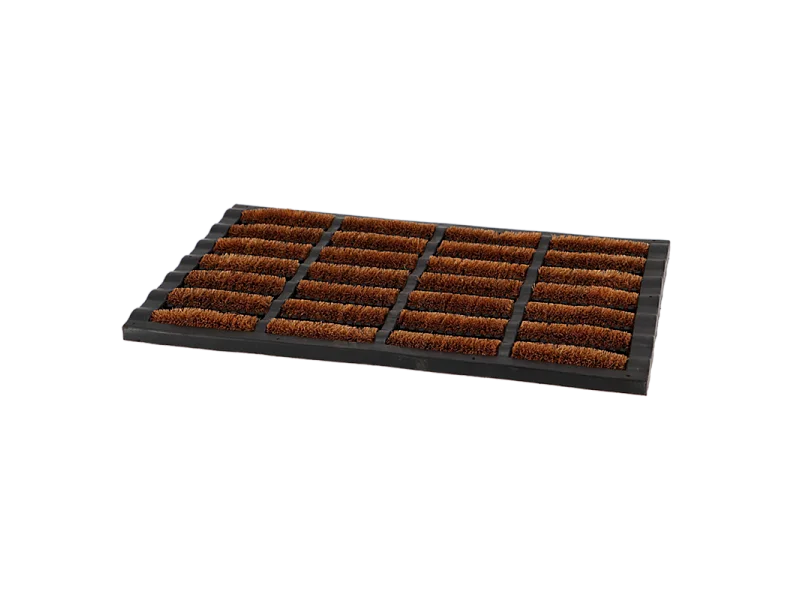 Paillasson caoutchouc et brosses dures en fibres de coco
