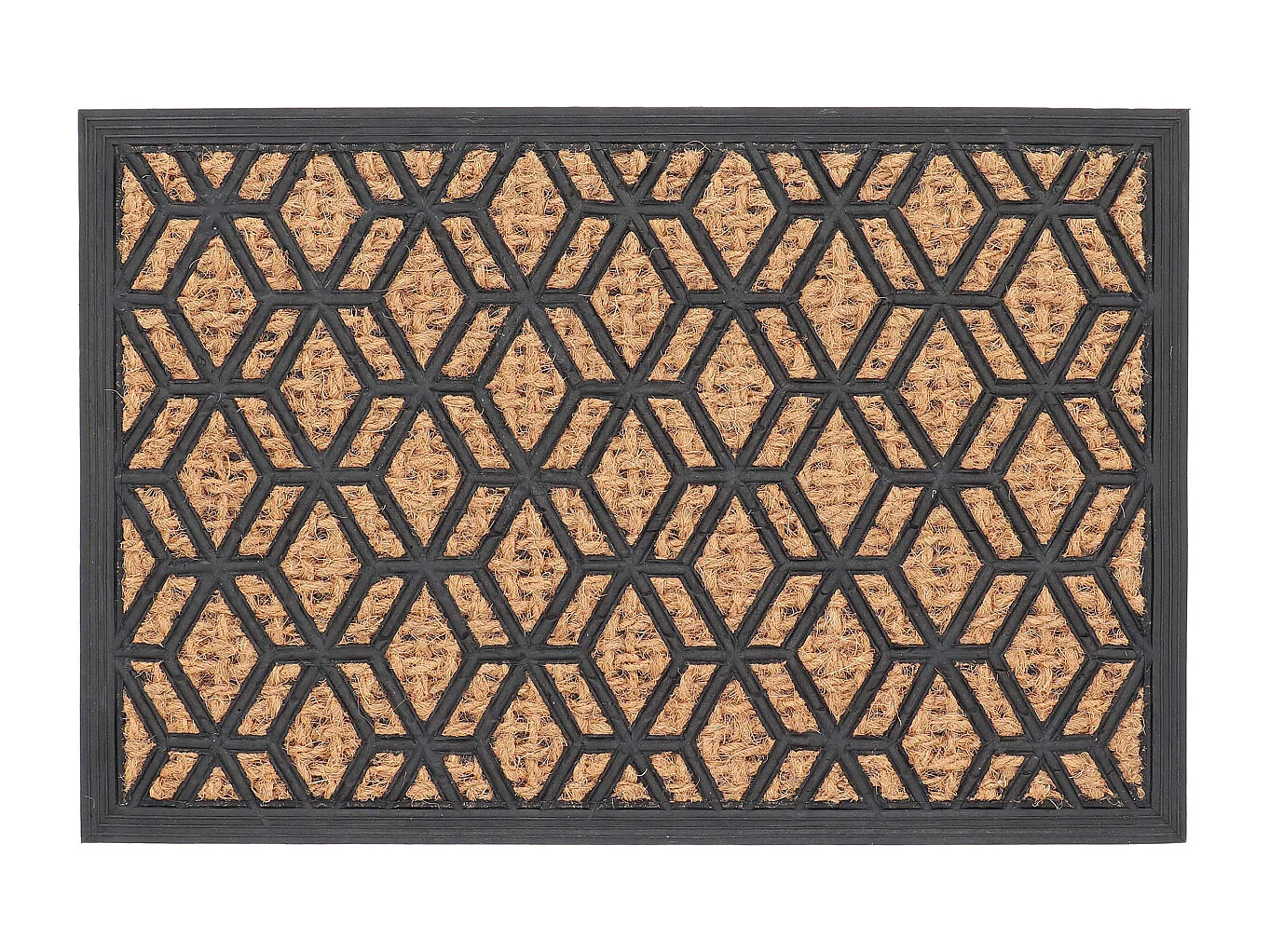 Paillasson en fibres de coco et caoutchouc 60 x 40 cm Losanges